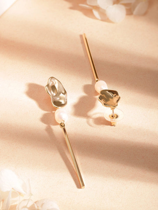 Rubans Fashion Accessories Set Of 2 Gold-Plated Contemporary Earrings Earrings