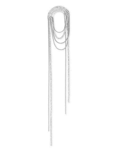 rubans FASHION ACCESSORIES Silver-Toned Contemporary Drop Earrings Drop Earrings