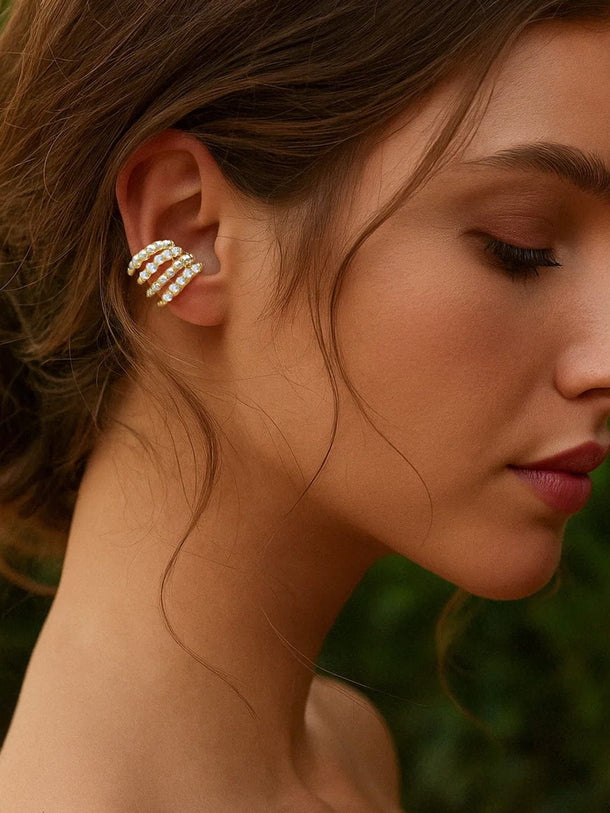 Urban Chic Crystal Ear Cuff Earrings