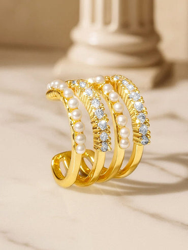 Urban Chic Crystal Ear Cuff Earrings