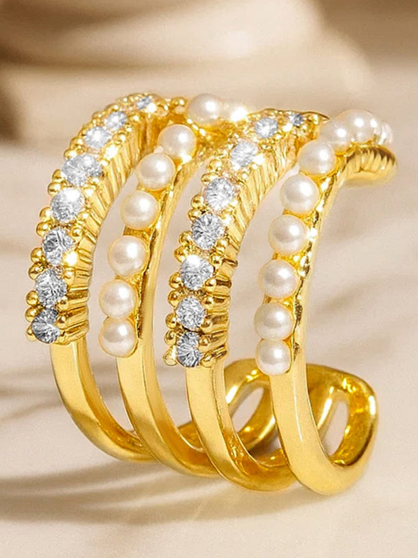 Urban Chic Crystal Ear Cuff Earrings