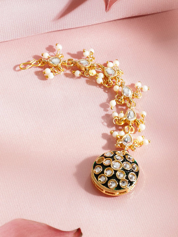 Urban Glow Kundan Green Choker Set Jewellery Set