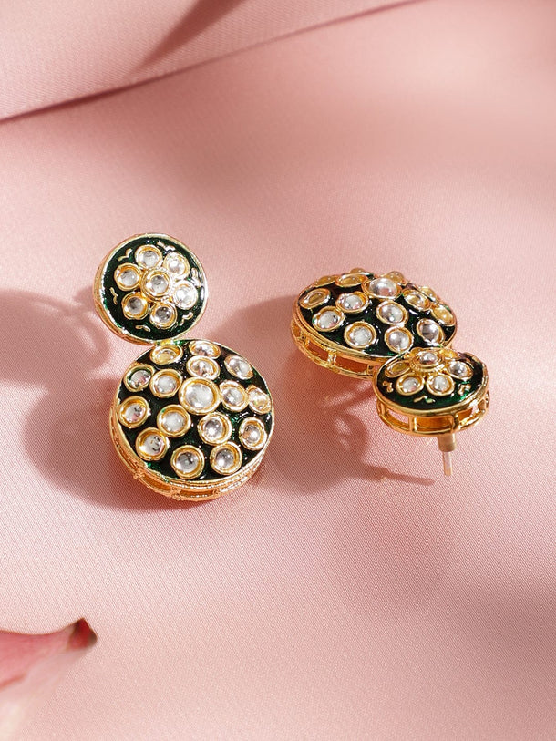 Urban Glow Kundan Green Choker Set Jewellery Set