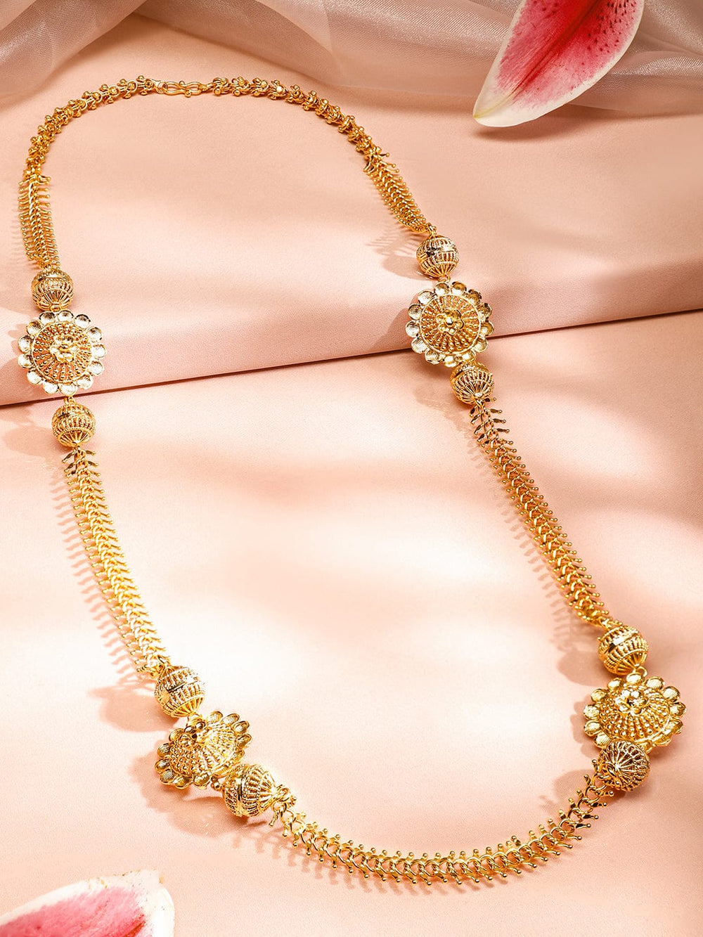 Vibrant Flora Gold Plated Necklace Necklace & Chains