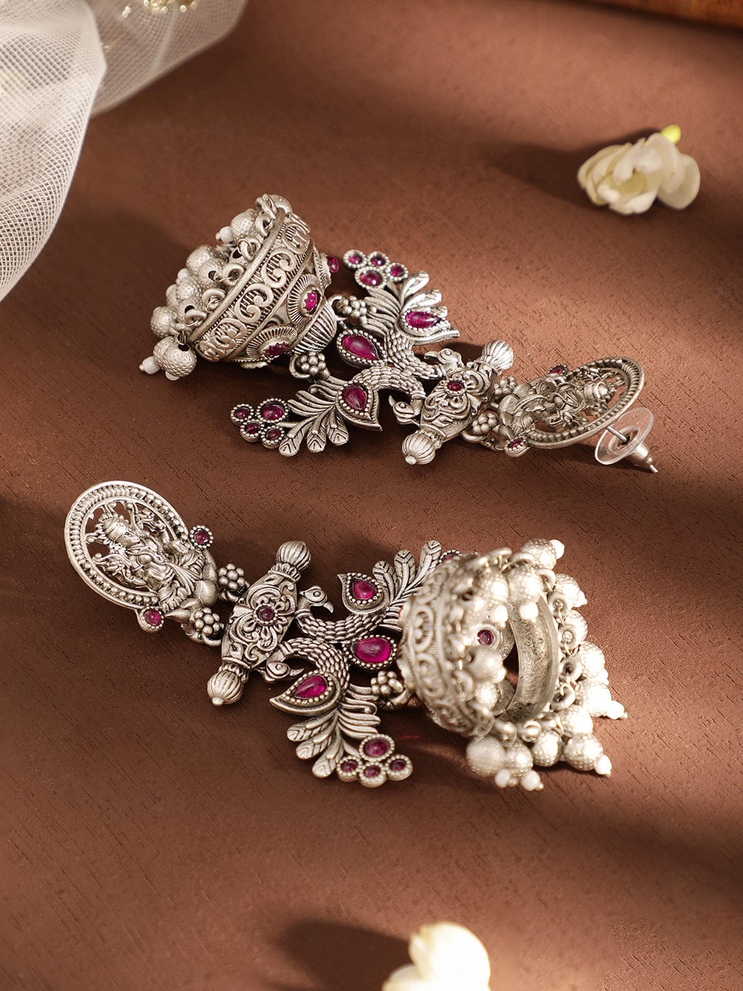 Vintage Vibes: Exquisite Oxidized Jhumka Earrings for Timeless Charm Earrings
