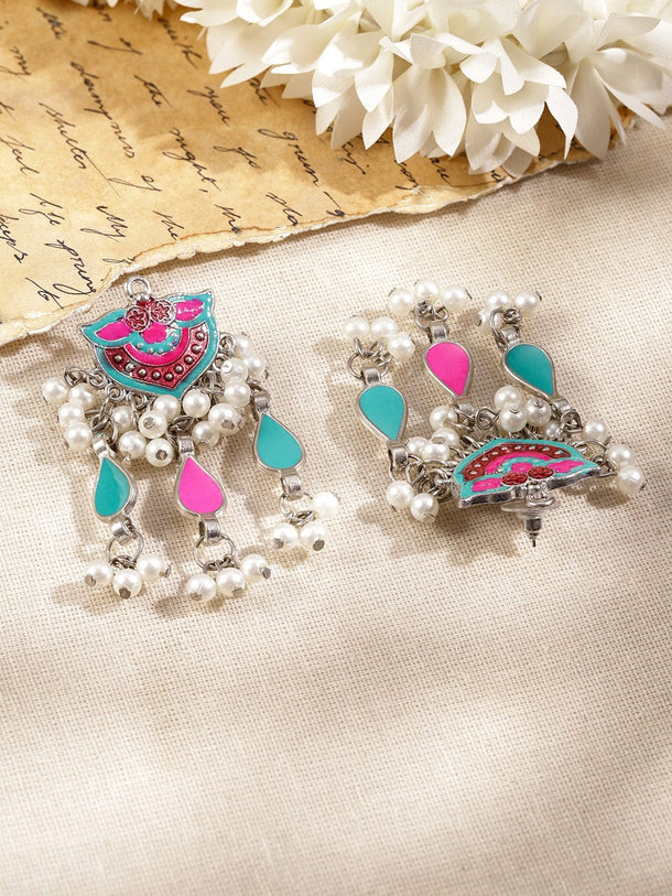 Vivid Hues Oxidised Necklace Set Jewellery Set