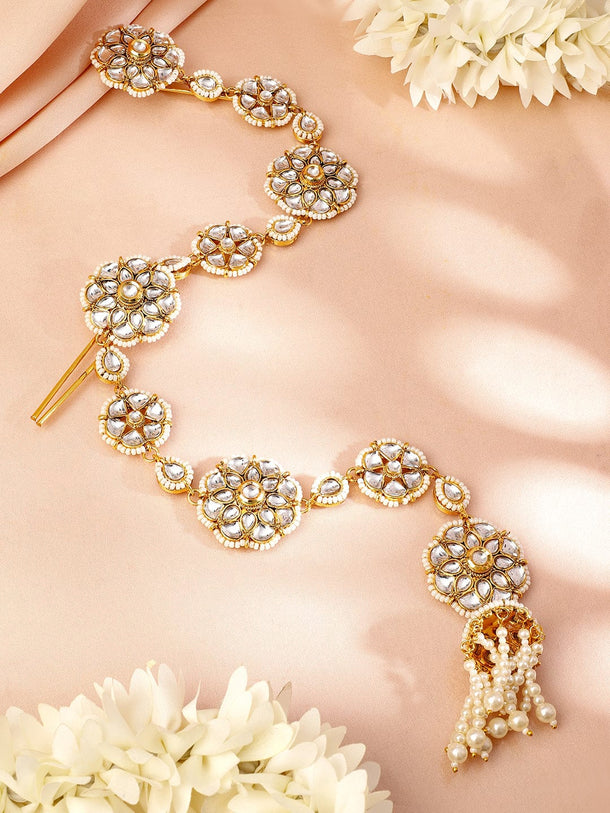 Whisper of White Radiance Braid Brooch Head Jewellery