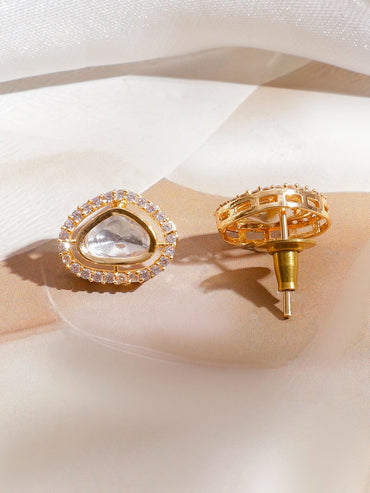 White Blossoms Kundan Necklace Set Jewellery Set