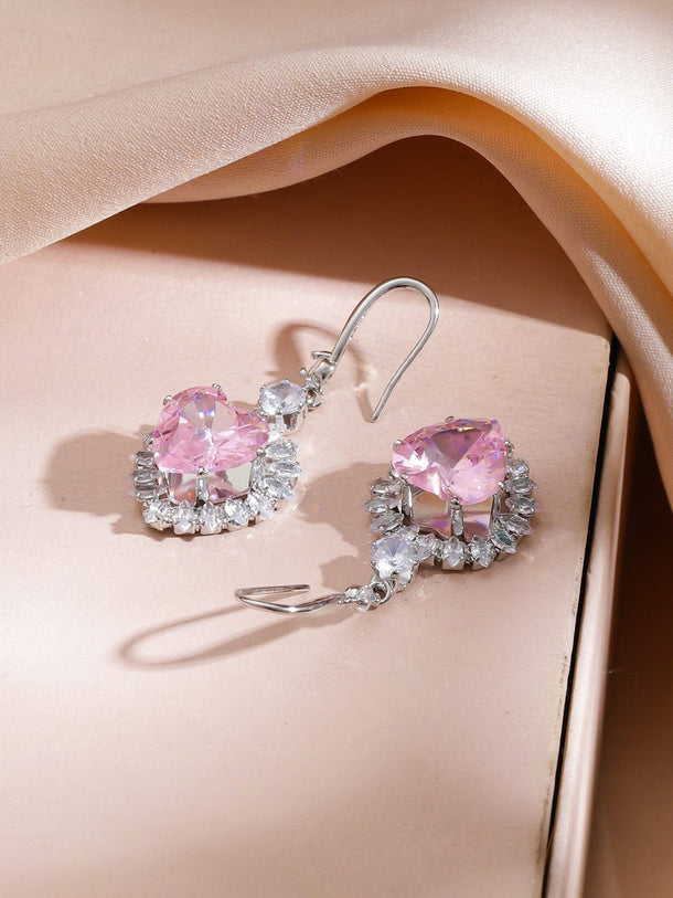 Wings of Freedom Crystal Necklace Set - Pink Jewellery Set