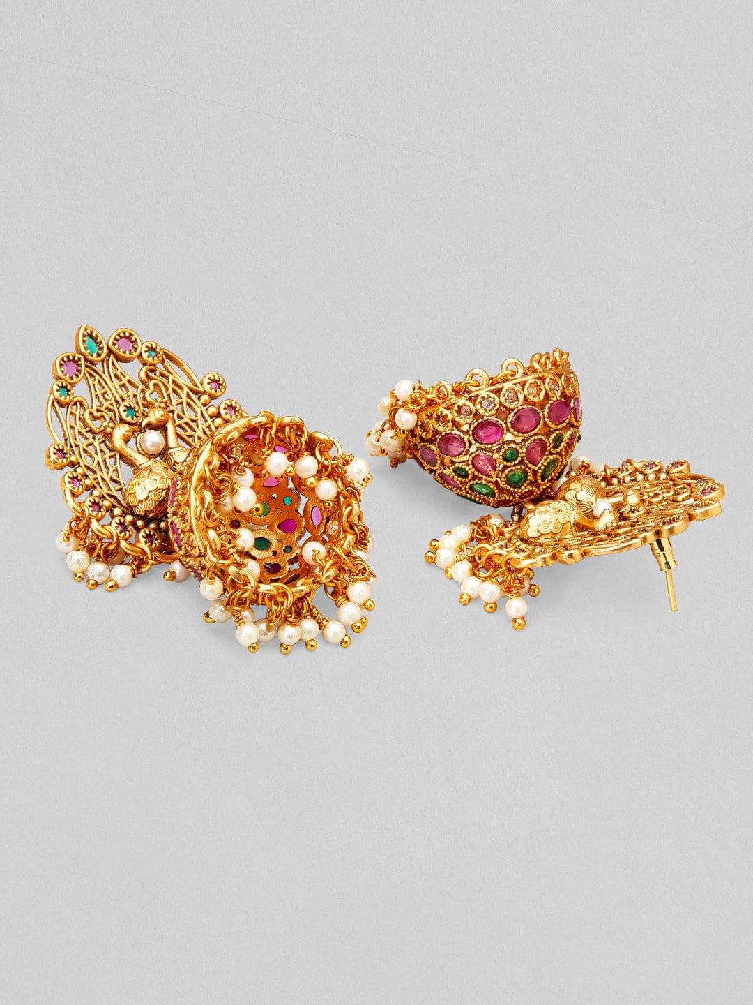 Golden Fancy Gold Plated Brass Leaf Design Stud Earrings For Girls Women.,  Size: Small at Rs 150/pair in Jaipur