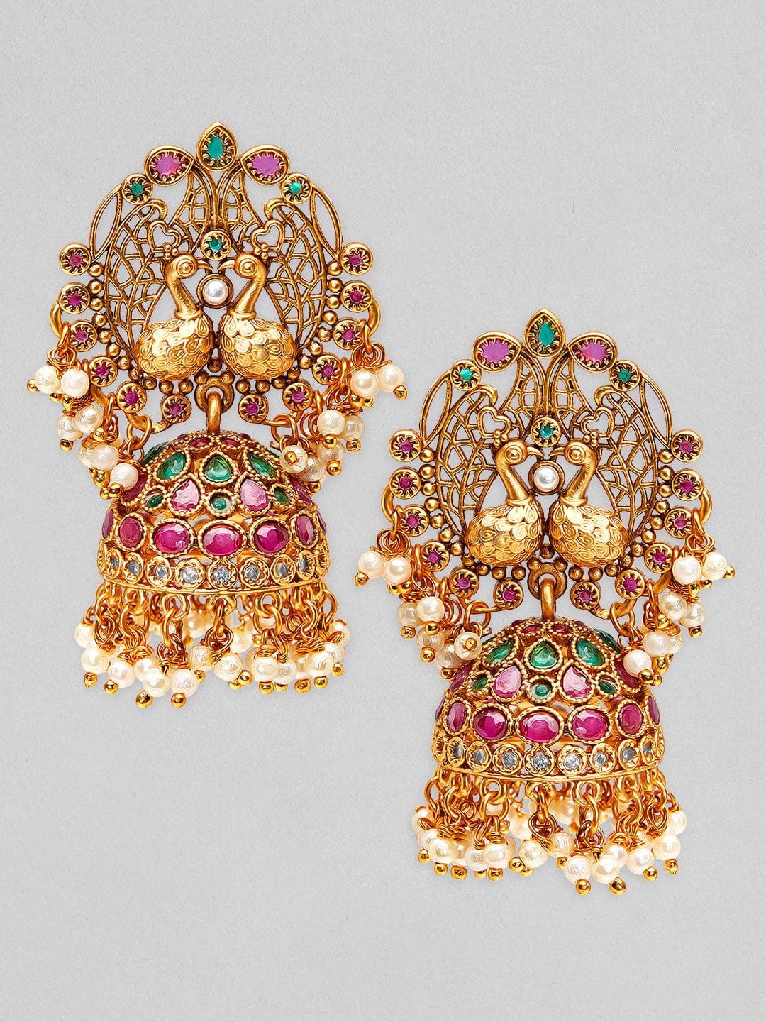 Buy SJ Sparsh Jewelry Gold Plated Earring Set Gold For Women (Pack Of 2)  Online at Best Prices in India - JioMart.