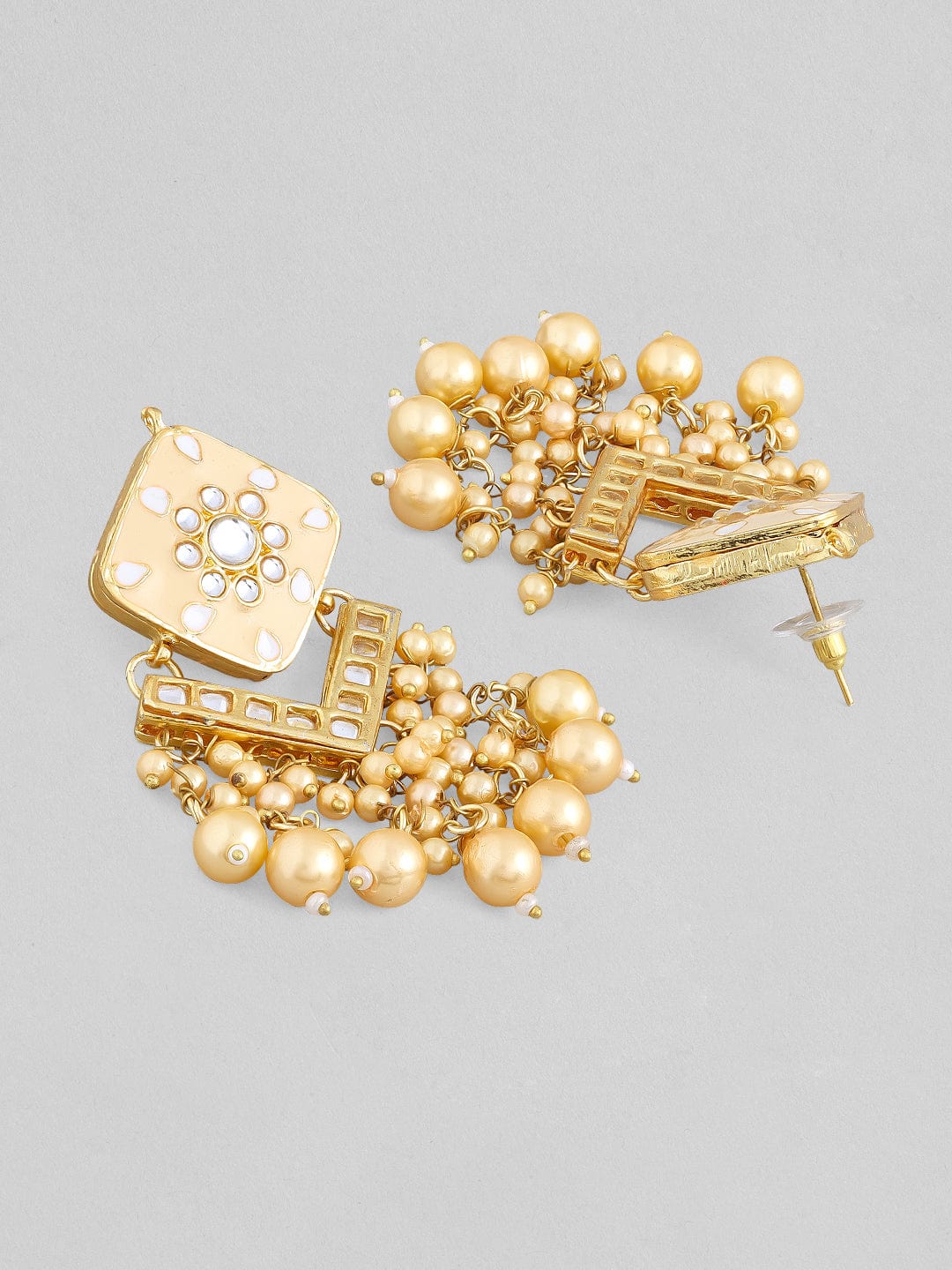 Rubans 22k Gold Plated Kundan Choker Set With Pearl Design.. Necklace Set