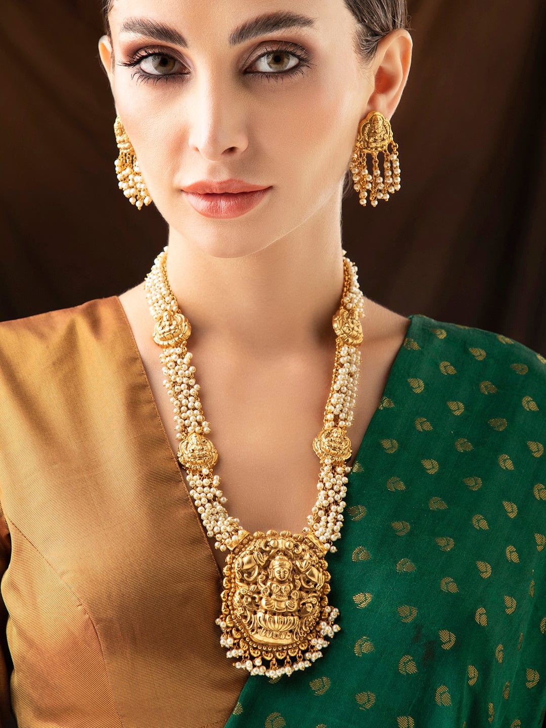 Gold plated temple 2025 jewellery online shopping