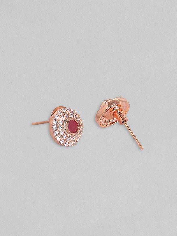 Rubans 24K Gold Plated Mangalsutra Set With Studded Ad And Earrings Necklace Set