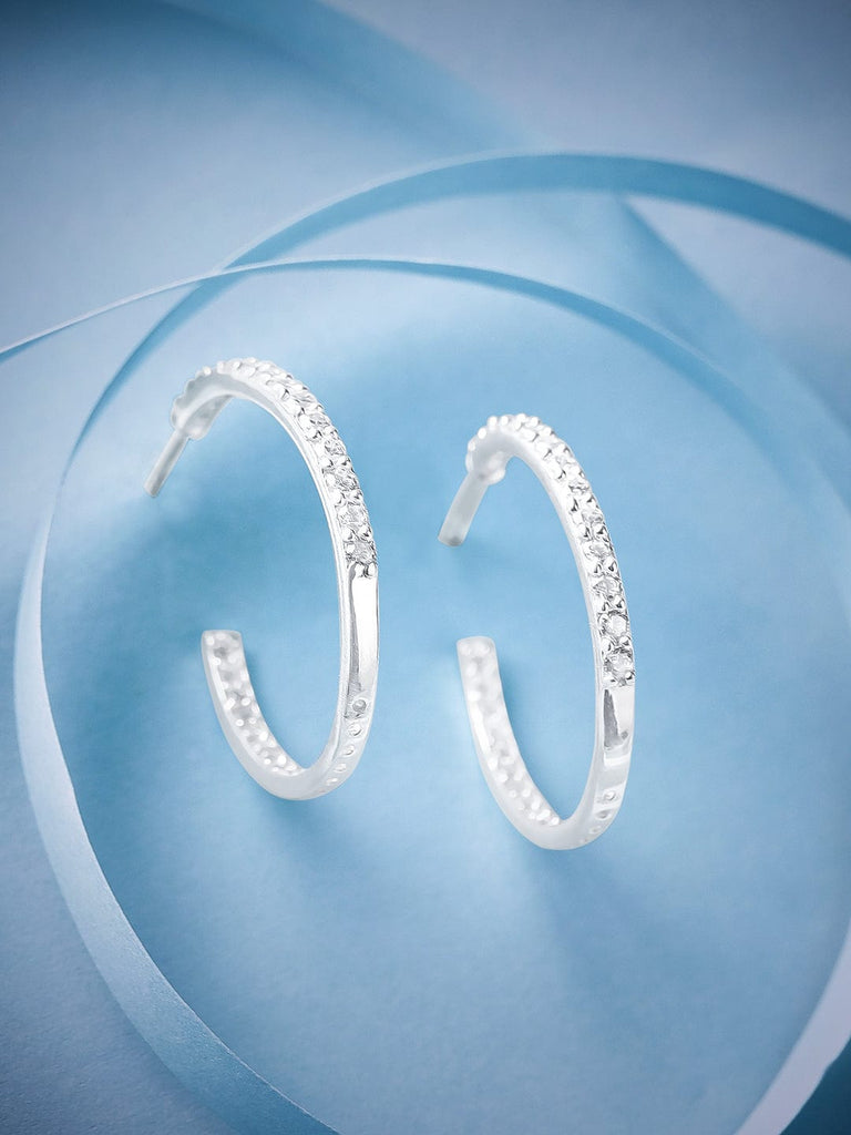 Tiffany & Co. 0.50 CTW Diamond 18 White Gold Hoop Earrings | Wilson's  Estate Jewelry