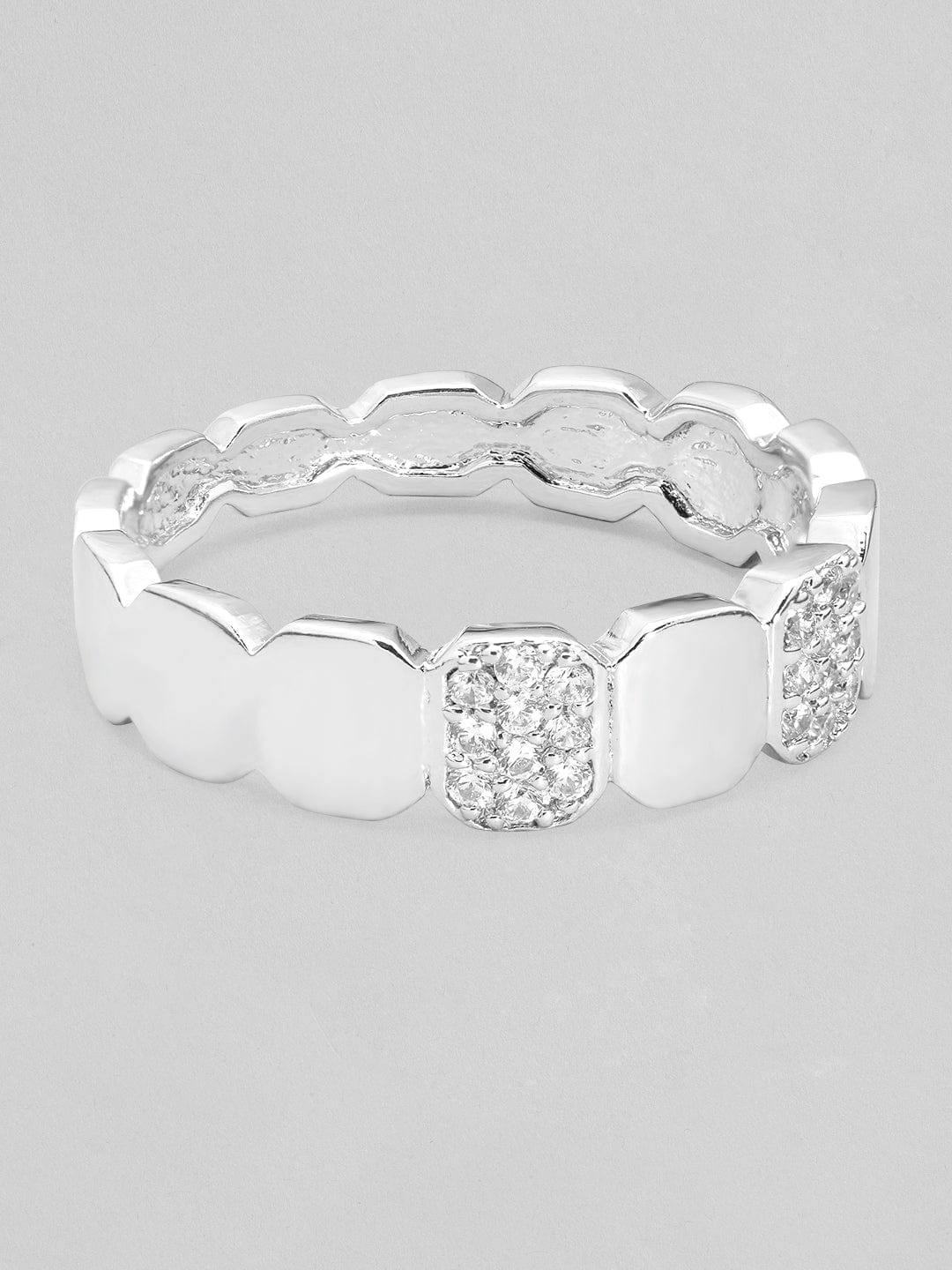 Rubans 925 Silver The Fusion Of Pastel And Pave Ring. Rings