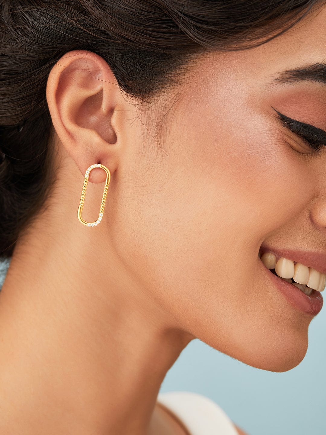 14K Yellow Gold 3 Stars Post Dangle Earrings push Backs,Simple Minimal –  Lazuli