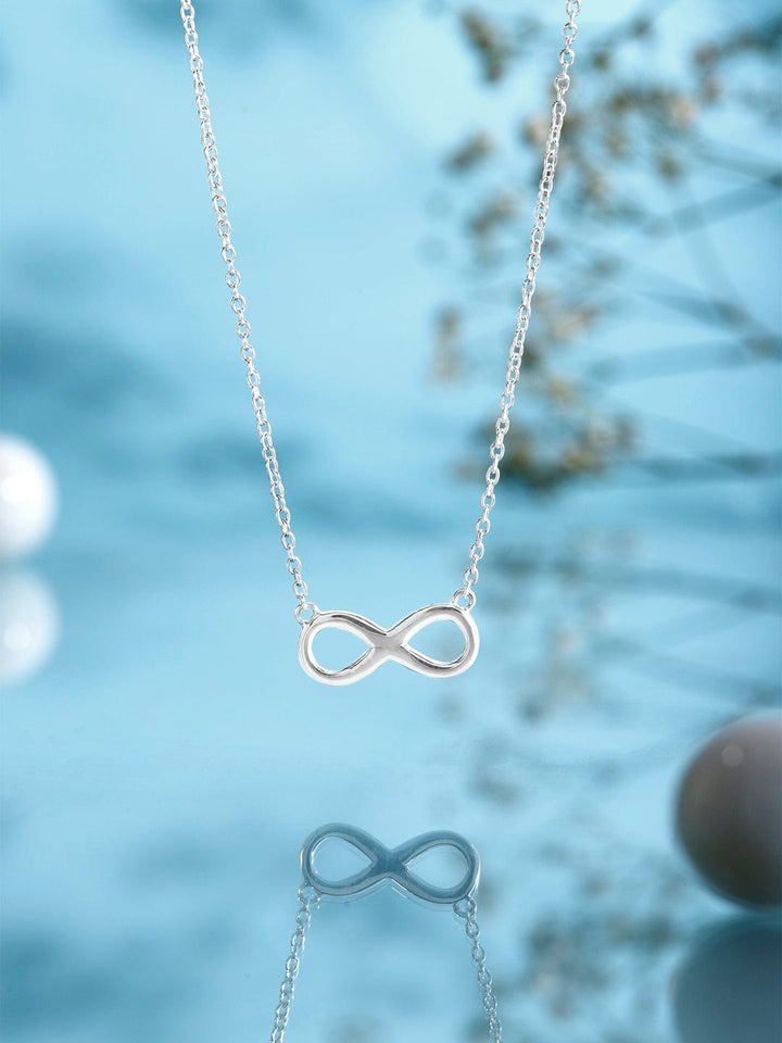 Rubans 925 Silver Till The Infinity Pendant Necklace. Chain & Necklaces