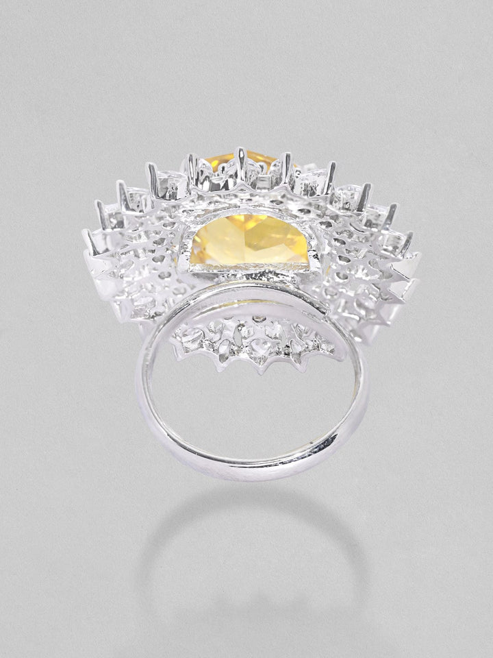 Rubans AD Yellow Stone Cocktail Ring Rings