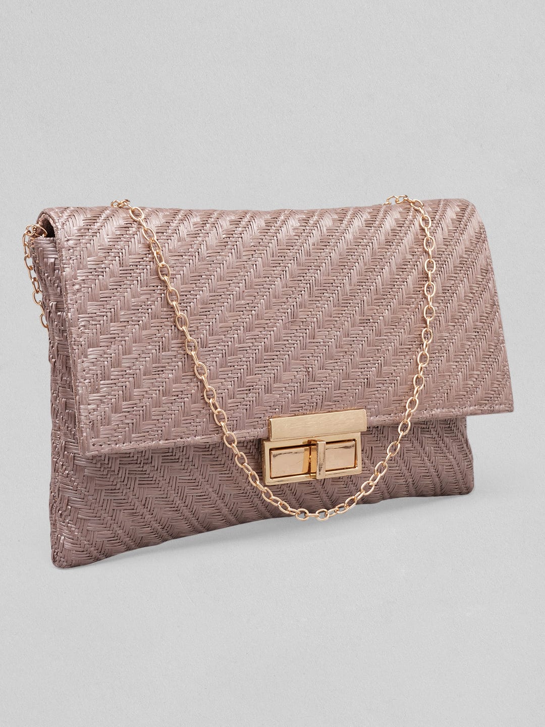 Rubans Beige Colour Handbag With Textured Design. Handbag & Wallet Accessories