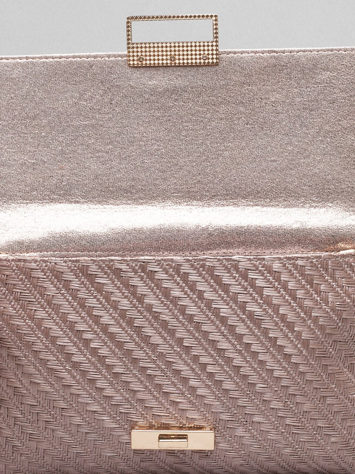 Rubans Beige Colour Handbag With Textured Design. Handbag & Wallet Accessories