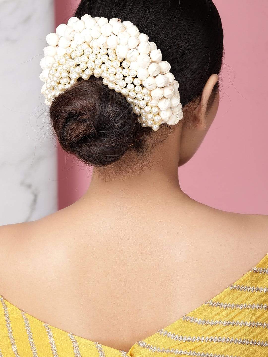 Rubans Faux Flower and Beads Occasion Hair Pin Hair Accessory