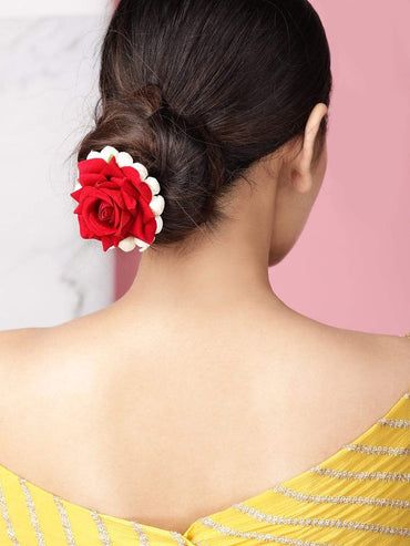 Rubans Faux Rose Festive Hair Pin Hair Accessory