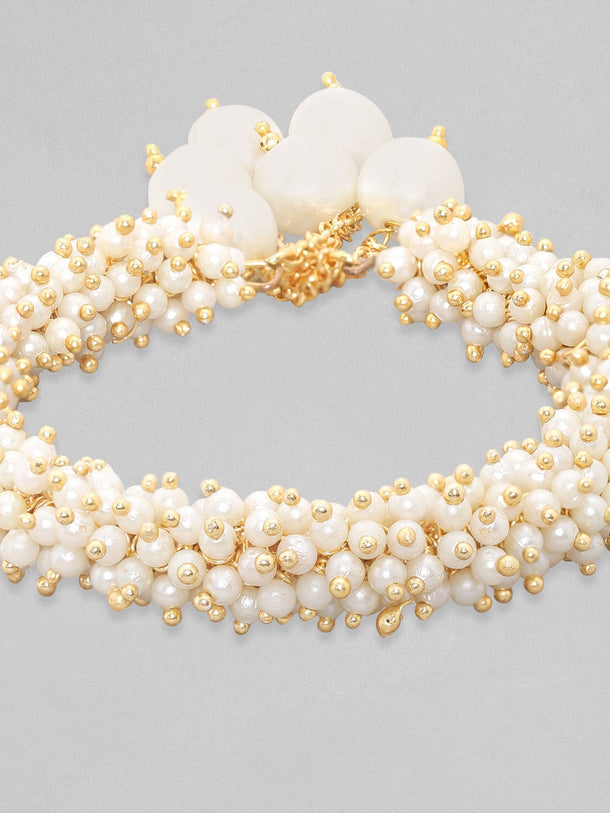 Rubans Gold-Plated Beaded Kada Bracelet Bangles & Bracelets