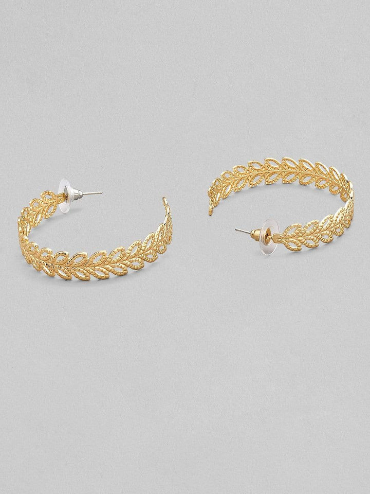 Rubans Gold Plated Handcrafted Filigree Hoop Earrings Earrings