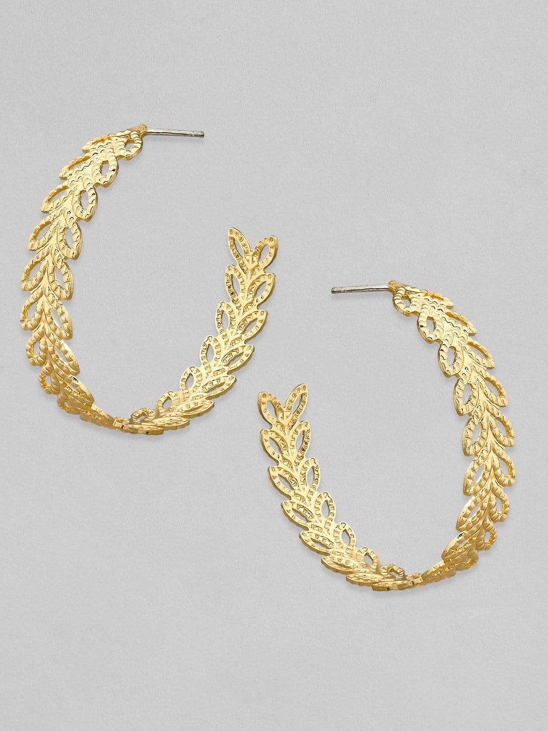 Rubans Gold Plated Handcrafted Filigree Hoop Earrings Earrings