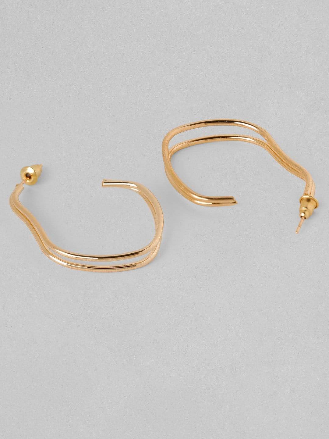 Rubans Gold Plated Handcrafted Hoop Earrings Earrings