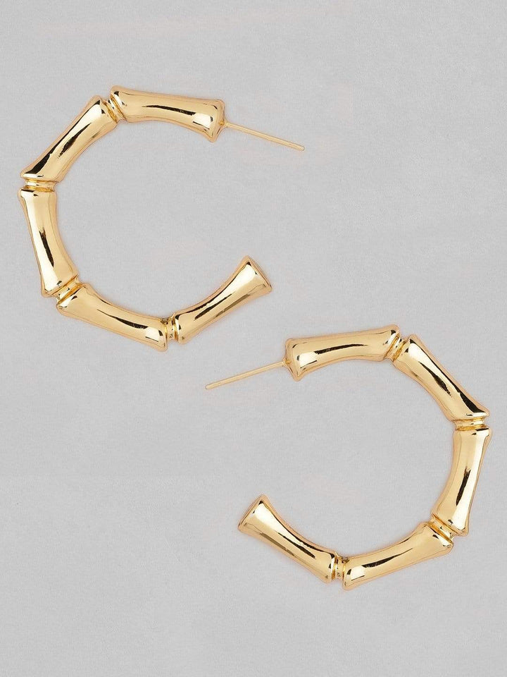 Rubans Gold Plated Handcrafted Hoop Earrings Earrings