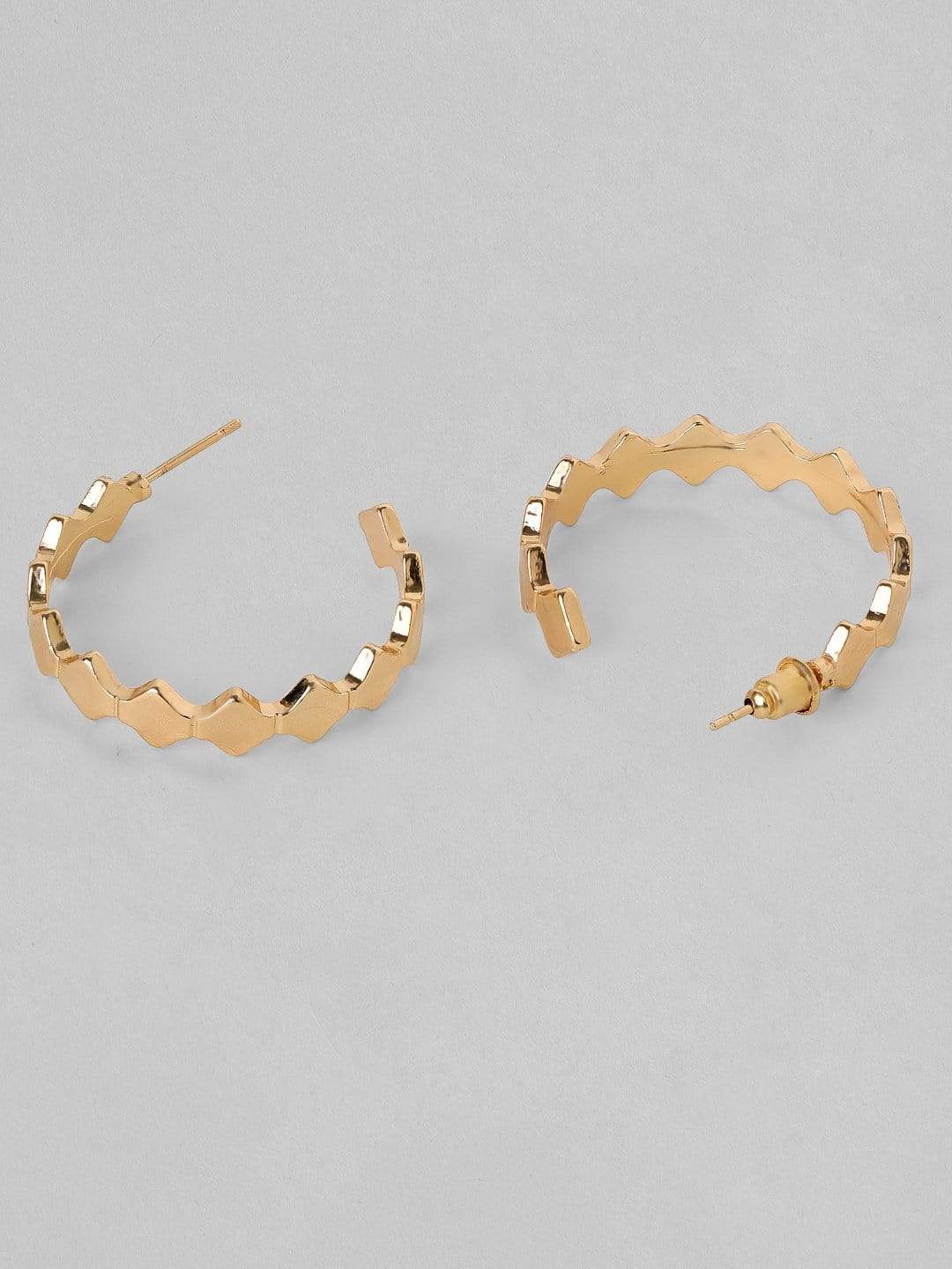 Rubans Gold Plated Handcrafted Hoops Earrings Earrings