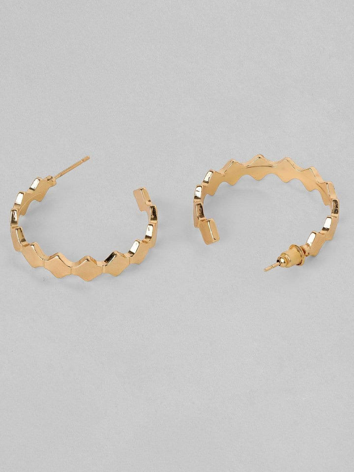 Rubans Gold Plated Handcrafted Hoops Earrings Earrings