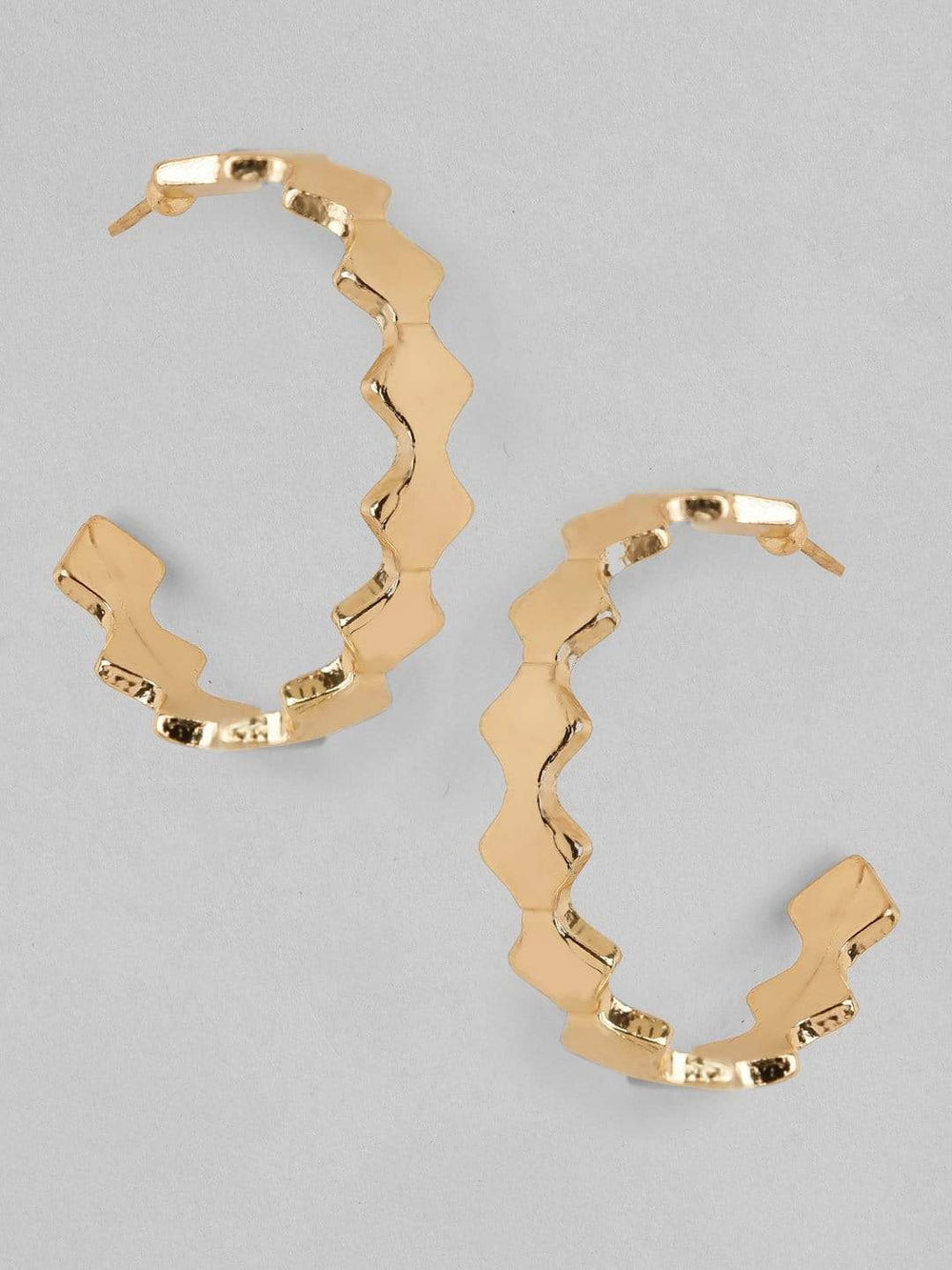 Rubans Gold Plated Handcrafted Hoops Earrings Earrings