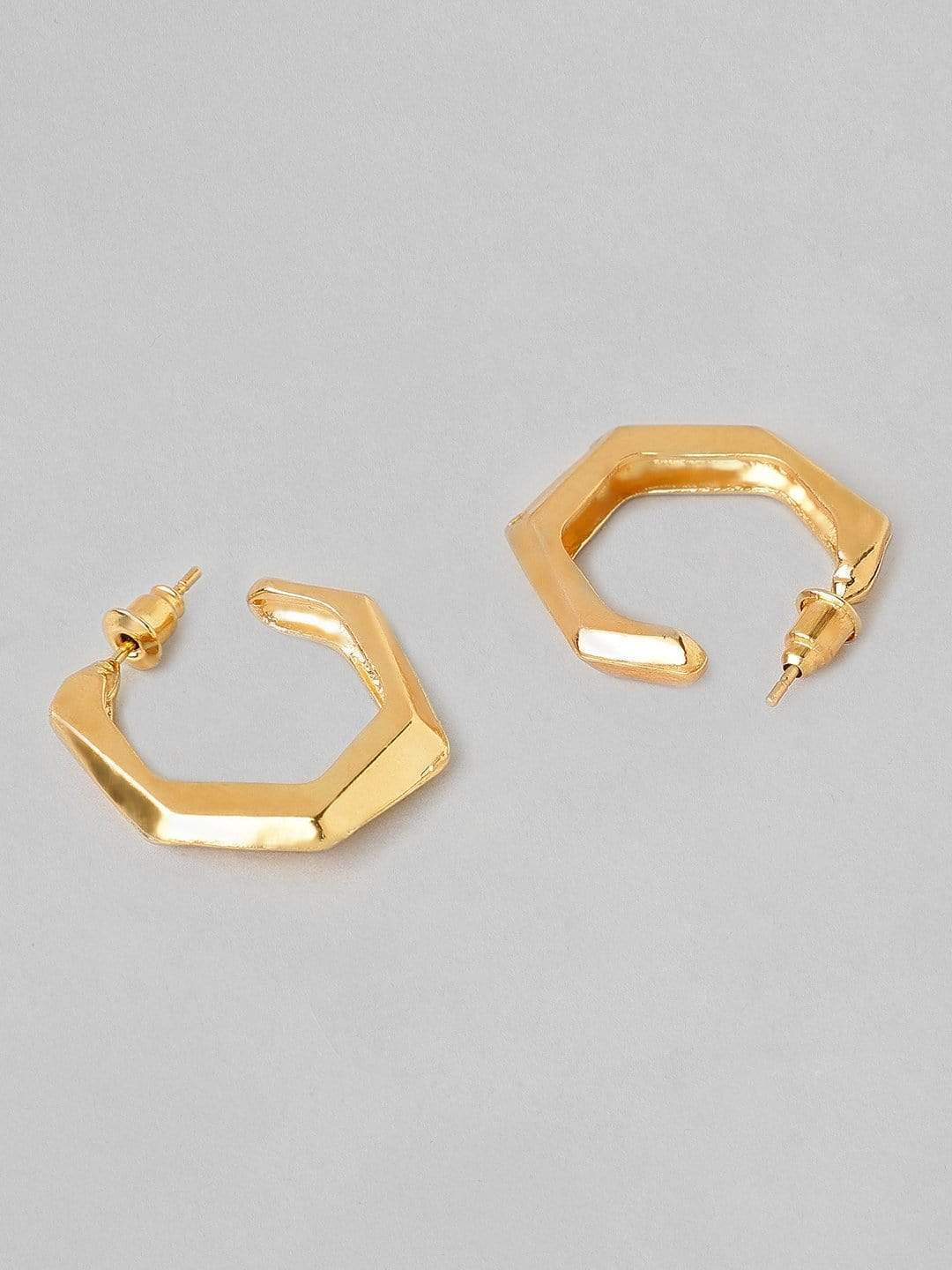 Rubans Gold Plated Handcrafted Hoops Earrings Earrings