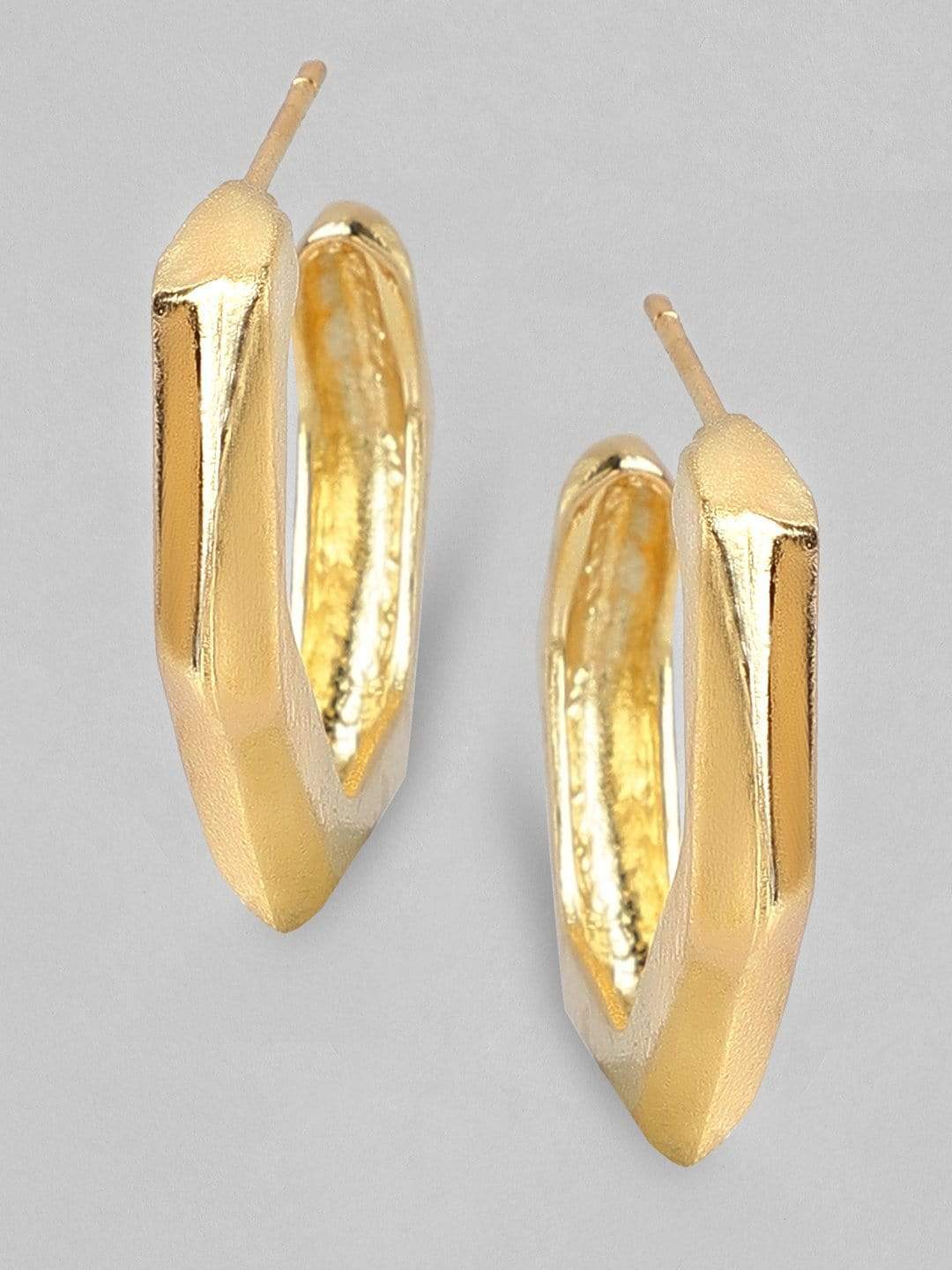 Rubans Gold Plated Handcrafted Hoops Earrings Earrings