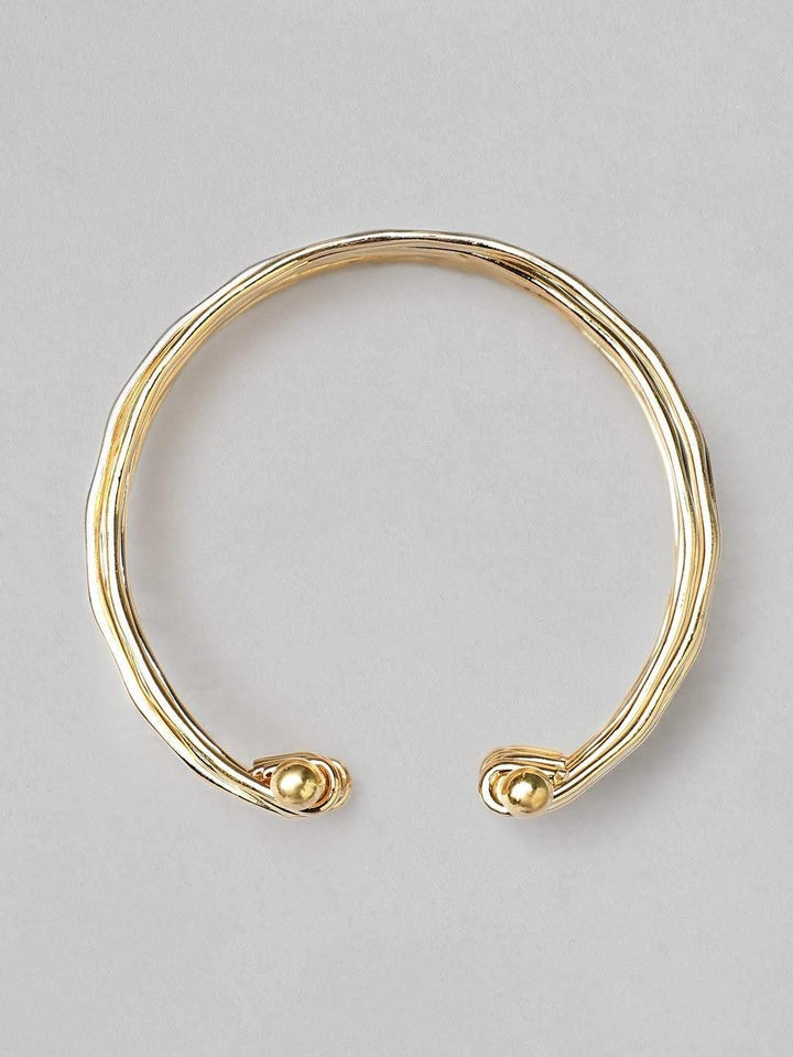 Rubans Gold Plated Handcrafted Multi Layered Openable Bracelet Bangles & Bracelets