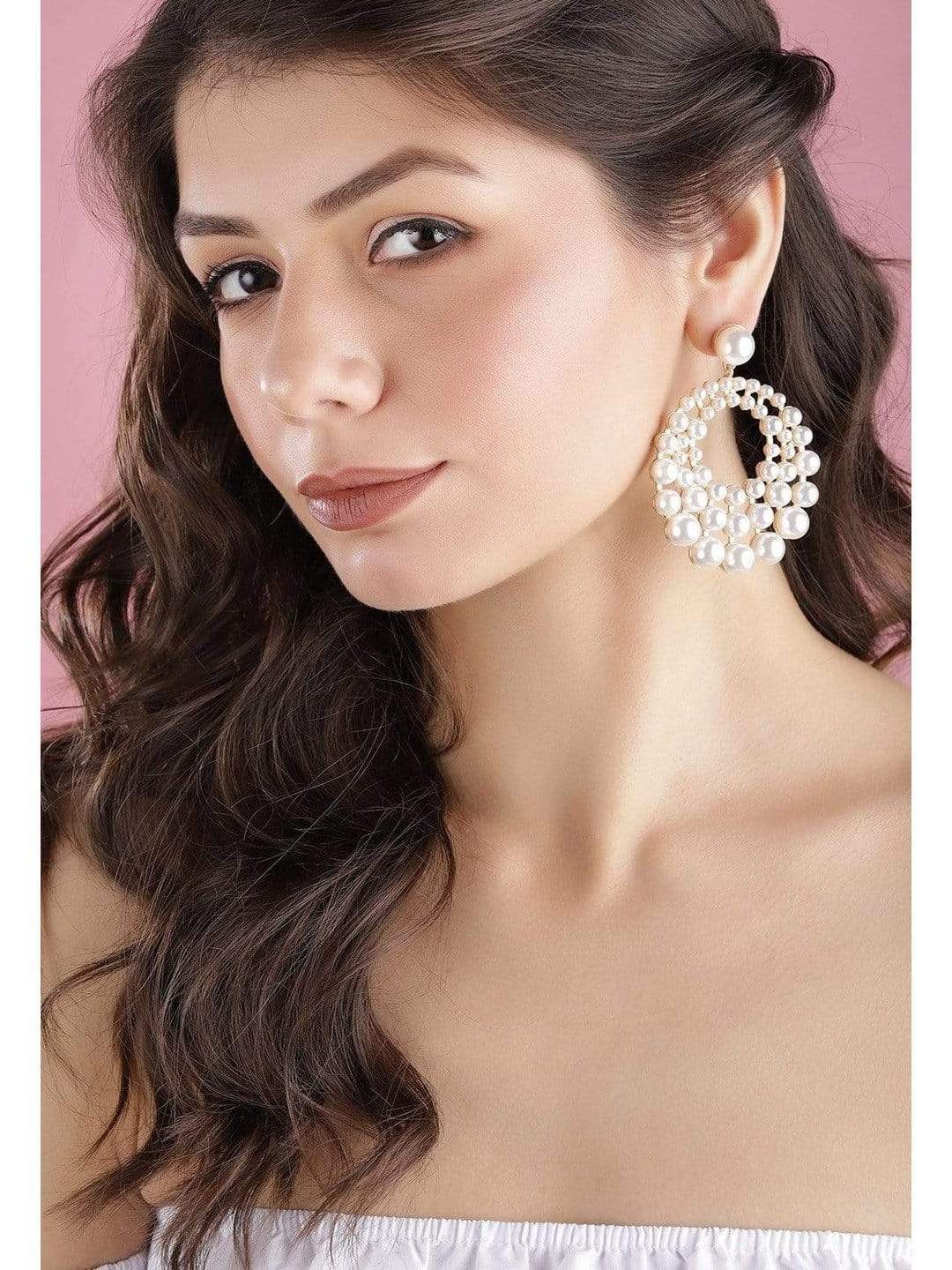 White Teardrop Pearl Gold Earrings, Classic Teardrop Pearl Earrings–  Jewelry By Tali