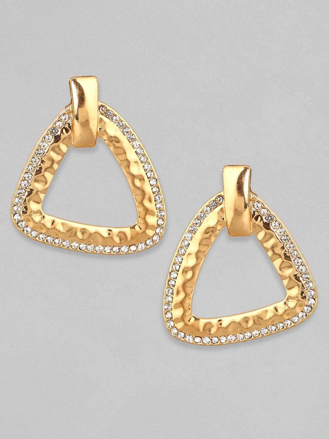 Rubans Gold Plated Handcrafted Zircon Stone Cassic Drop Earrings Earrings