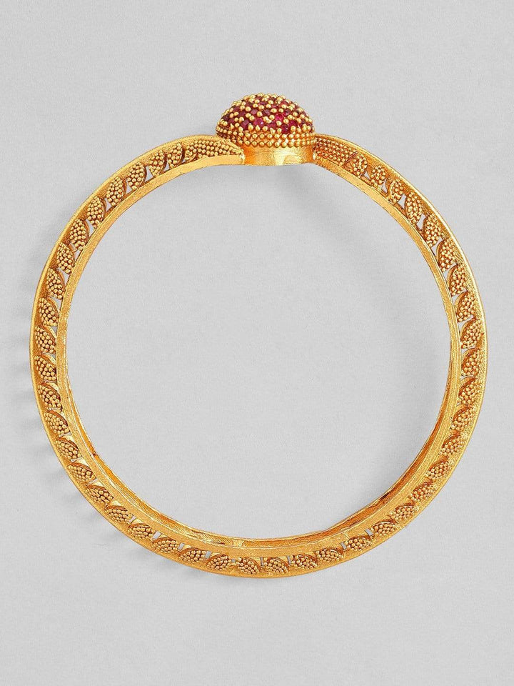 Rubans Gold Plated Red Enamel Set Of 2 Bangles Bangles & Bracelets