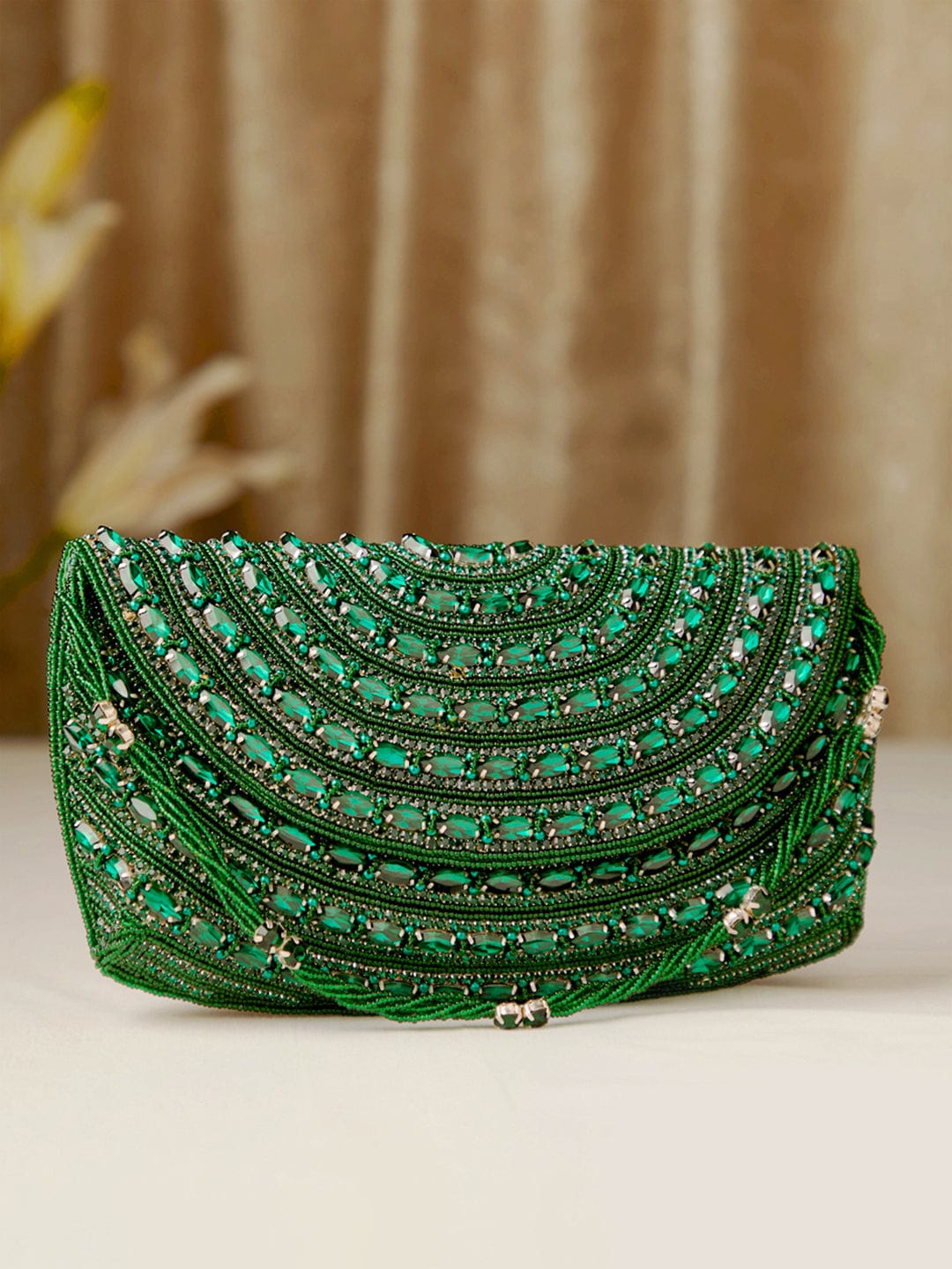 Ladies purse Epsom with zipper, Viper Green