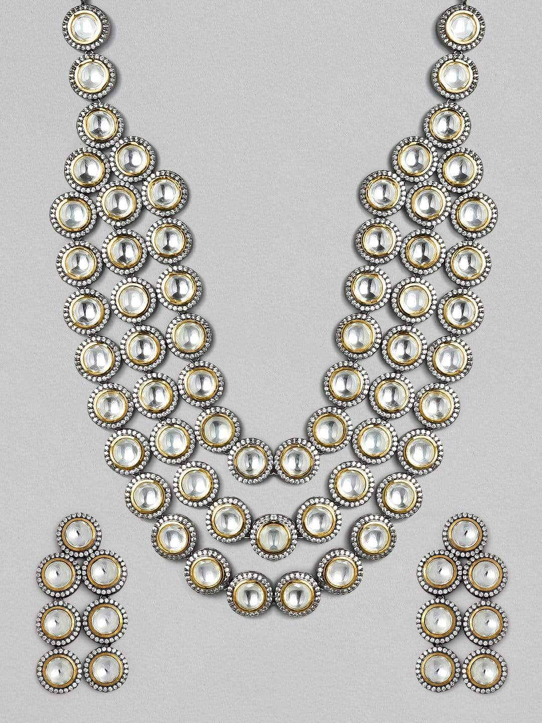 RUBANS LUXURY Beautifully  Handcrafted 22K Kundan Necklace Set Necklace Set