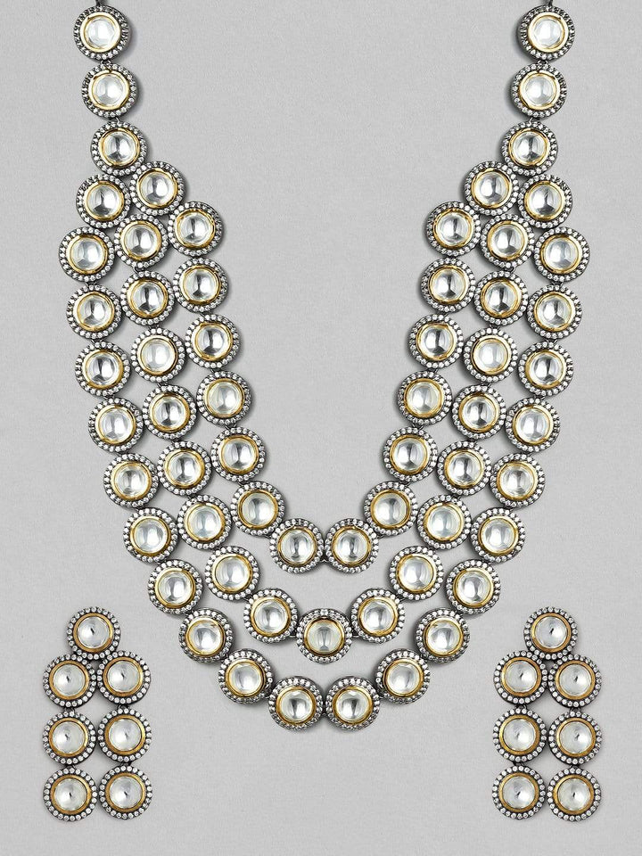 RUBANS LUXURY Beautifully  Handcrafted 22K Kundan Necklace Set Necklace Set