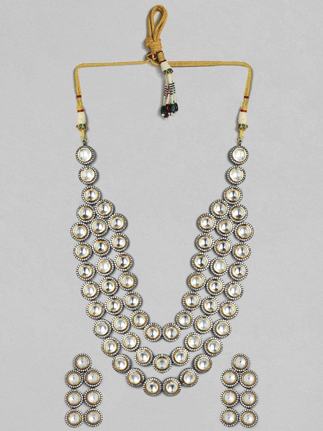 RUBANS LUXURY Beautifully  Handcrafted 22K Kundan Necklace Set Necklace Set