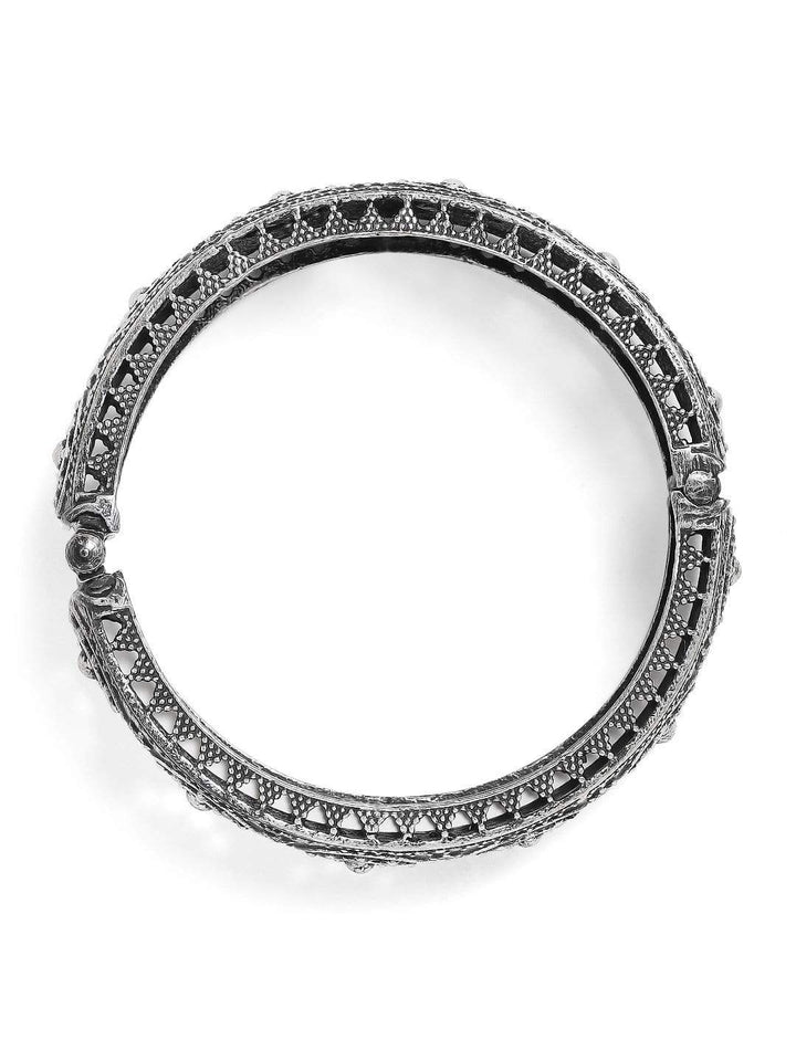 Rubans Oxidised Filigree Silver Plated Handcrafted Bracelet Bangles & Bracelets