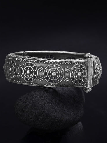 Rubans Oxidised Filigree Silver Plated Handcrafted Bracelet Bangles & Bracelets