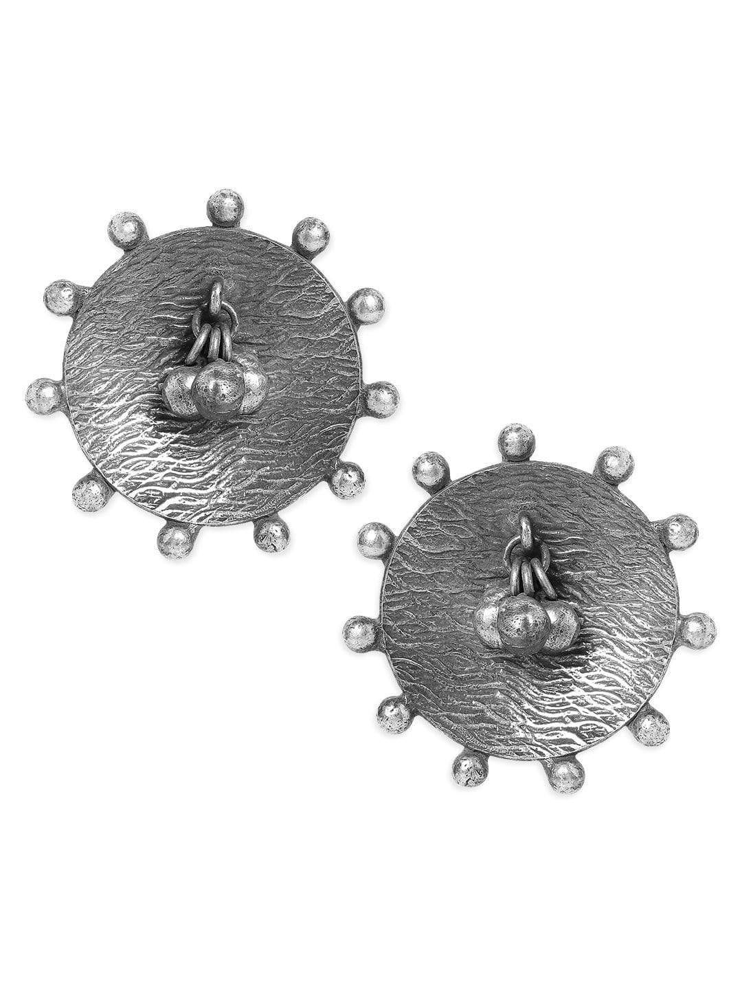 Rubans Oxidized Stud Earrings Earrings