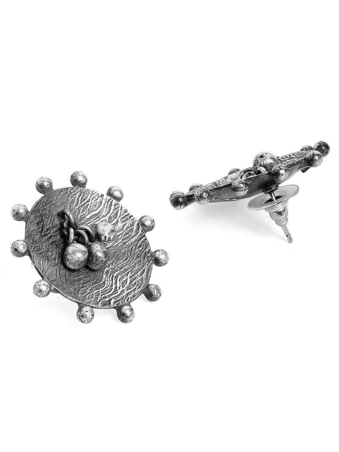 Rubans Oxidized Stud Earrings Earrings