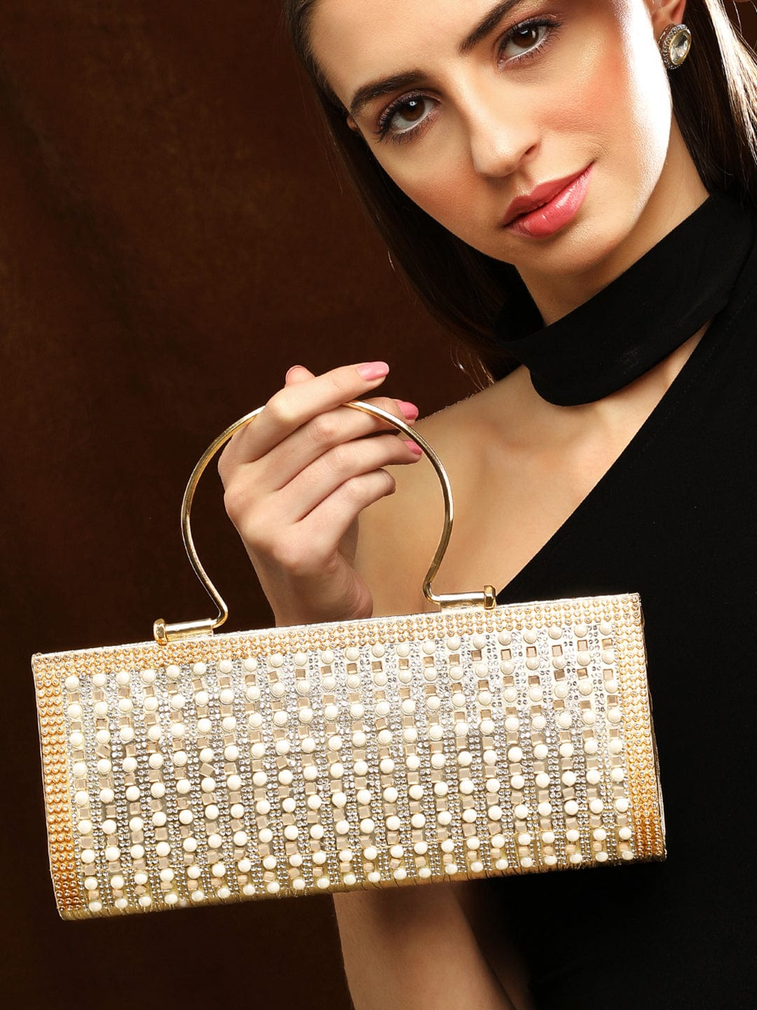 Rubans Pearl Embellished Hand Bag Handbag & Wallet Accessories